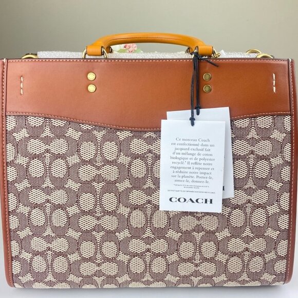 Coach C7962 Signature Textile Jacquard ROG Bag in Cocoa Burnished Amber - Picture 1 of 10
